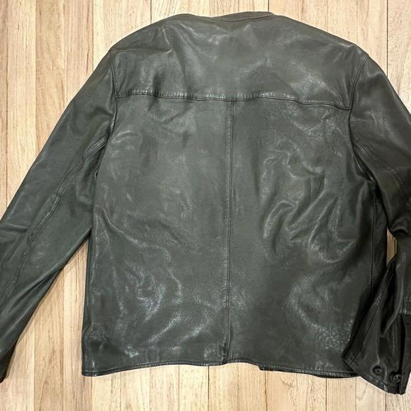 John Varvatos Sheepskin Leather Racer Jacket size 54 (L) - Picture 4 of 6
